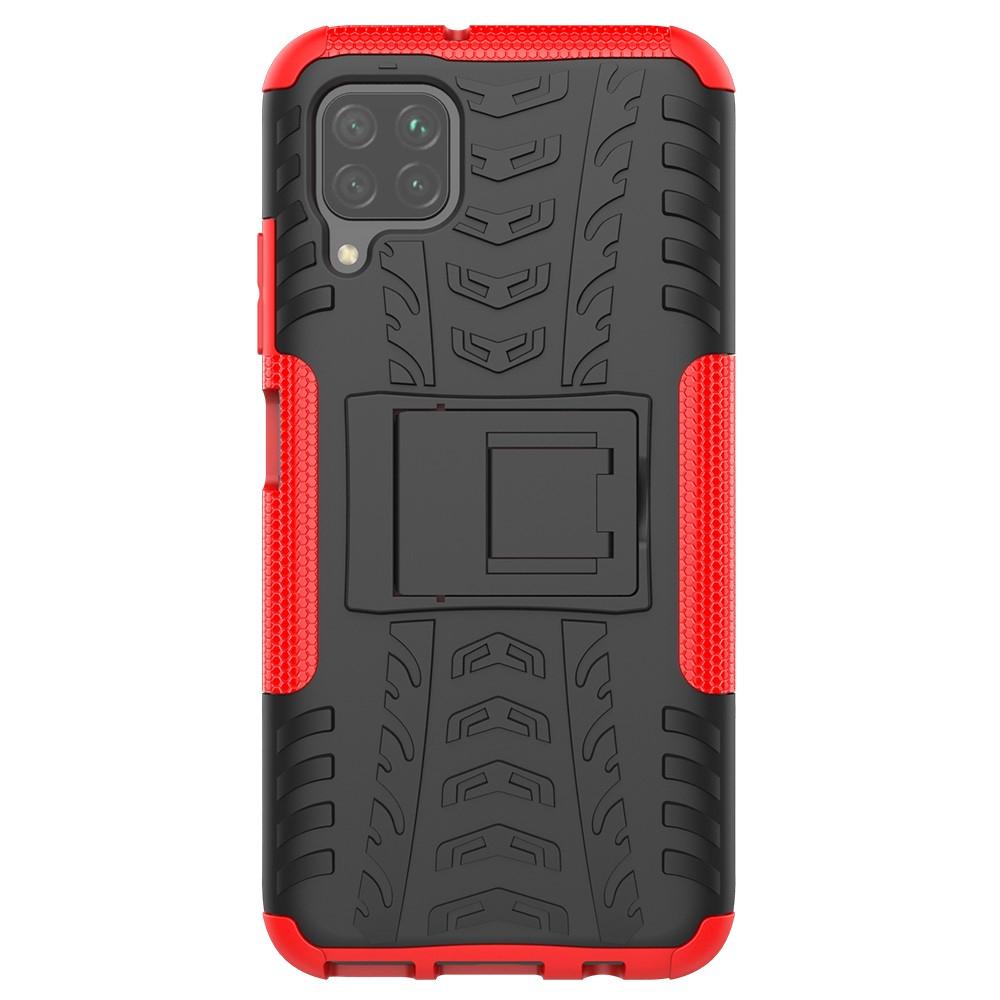 Husa Huawei P40 Lite model Combo Shell Grip cu Suport, Antisoc, Silicon+PC, Viceversa Rosu