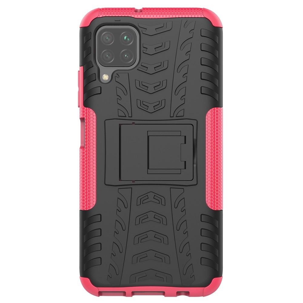 Husa Huawei P40 Lite model Combo Shell Grip cu Suport, Antisoc, Silicon+PC, Viceversa Roz