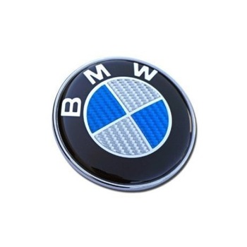 Emblema BMW portbagaj 74mm albastru+carbon Emblema BMW portbagaj 74mm albastru+carbon
