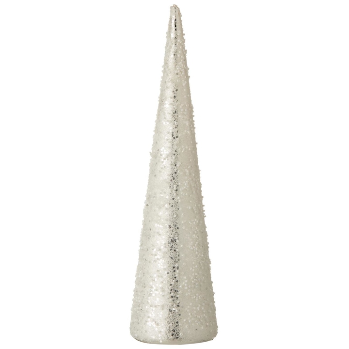 Decoratiun de Craciun "CONE PEARL GLASS" 9.5x9.5x35.5 cm