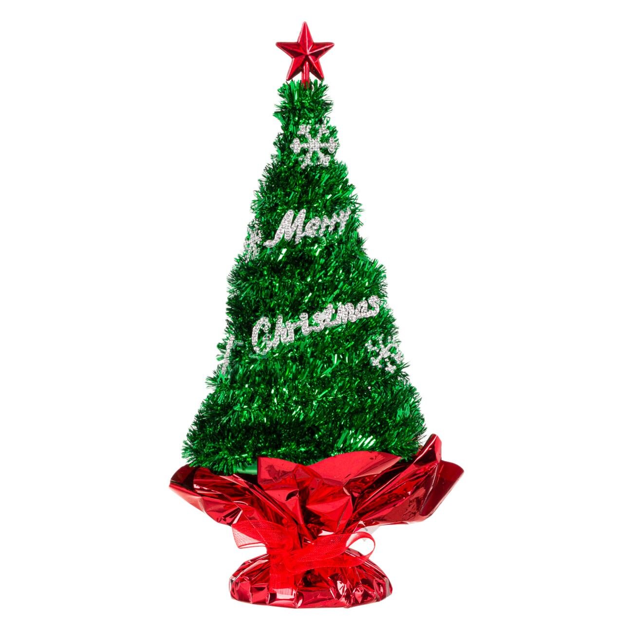 Decoratiune de Craciun, Zola®, model bradut, Merry Cristhmas, 26 cm