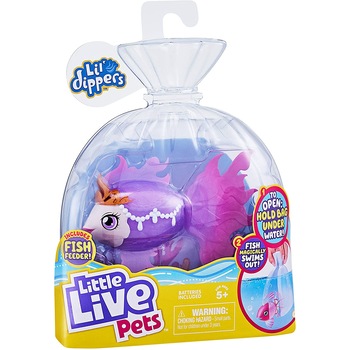 Jucarie interactiva Little Live Pets, peste Seaqueen in punguta, se deschide cand este introdusa in apa, 4 ani+ Jucarie interactiva Little Live Pets, peste Seaqueen in punguta, se deschide cand este introdusa in apa, 4 ani+