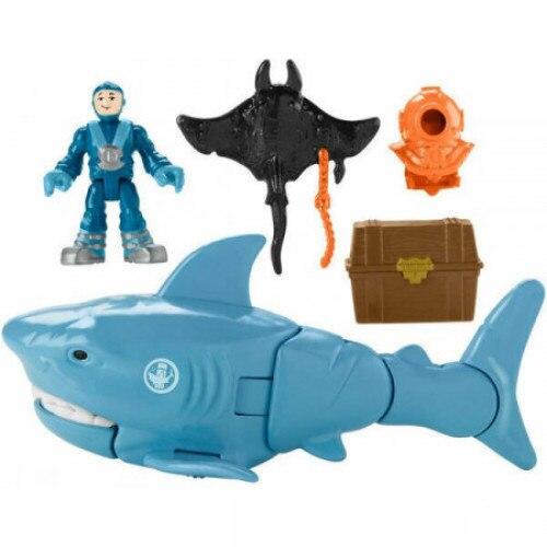 Set de joaca Imaginext - Cufar cu comori, rechin si scafandru