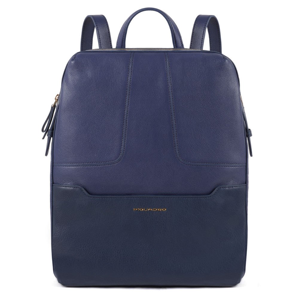 Rucsac port laptop 11’’/iPad®10,5’’/9,7”, din piele naturala, CA4576S108/BLU, Piquadro, bleumarin