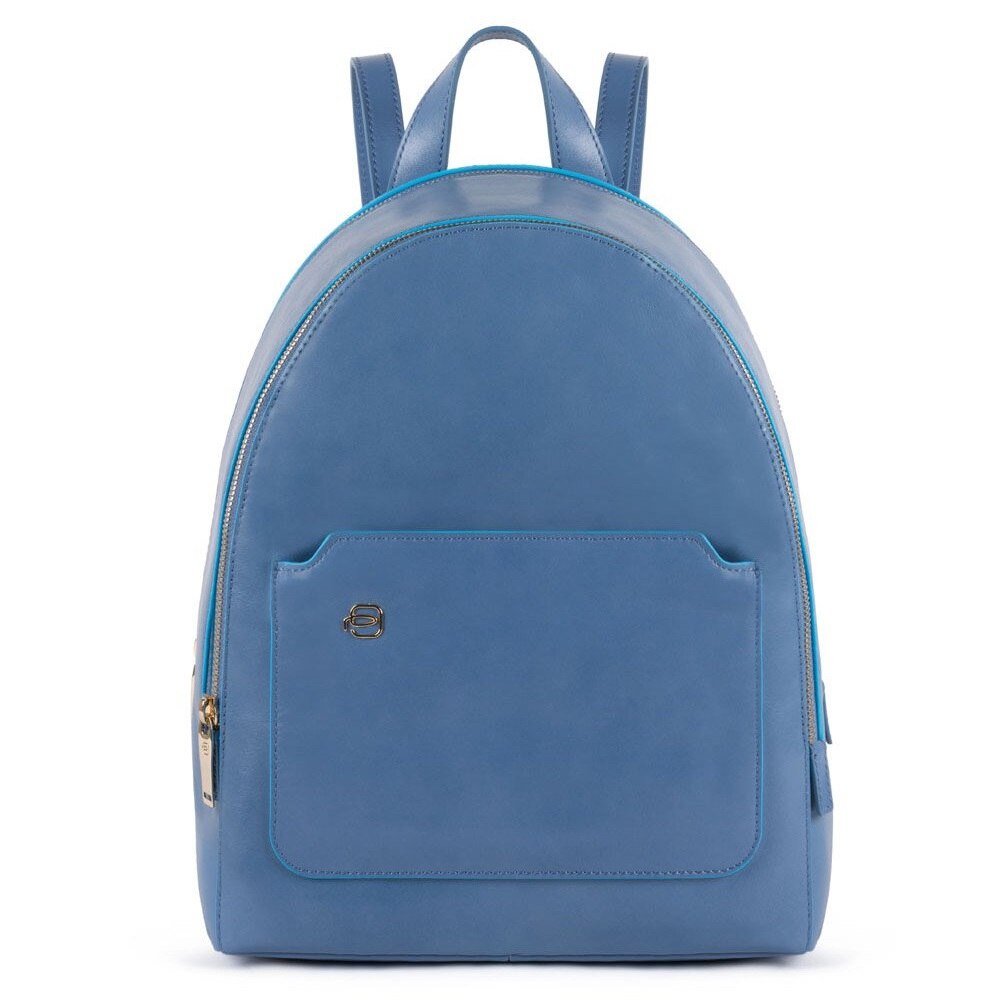 Rucsac din piele naturala, port iPad, Piquadro, CA4327B2/AZ6, azur, SUVERAN