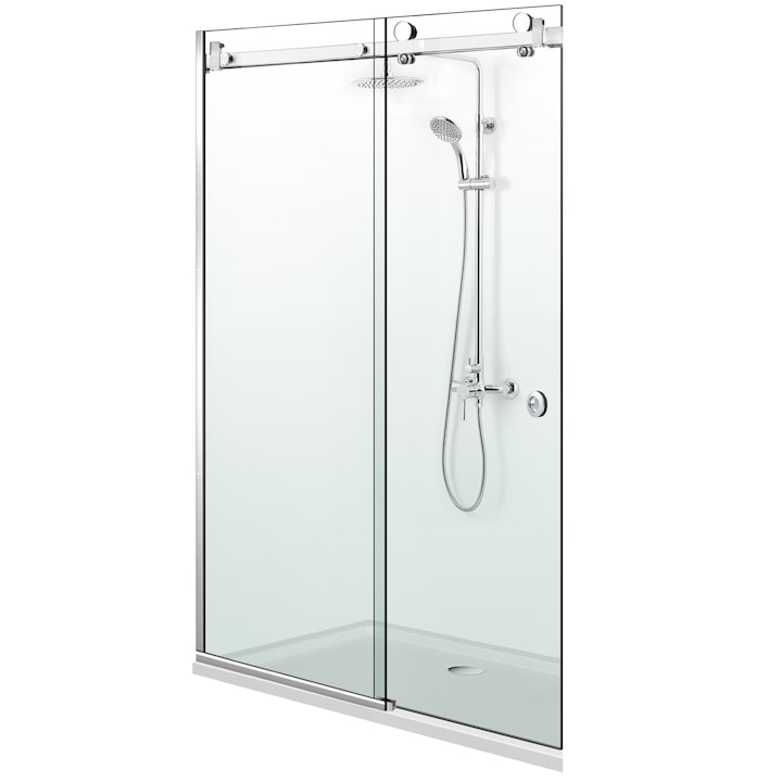 GLISSANDO- tolóajtós zuhanykabin, 160-180 x 205 cm, víztiszta edzett üveg