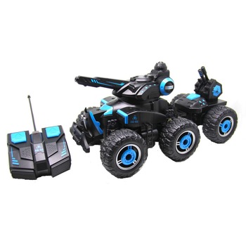 Jucarie pentru copii, masinuta tanc cu telecomanda, rotire si gloante Jucarie pentru copii, masinuta tanc cu telecomanda, rotire si gloante