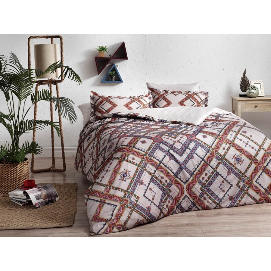 Lenjerie pat dublu satin, TAC, 6 piese, DELUX Digital Palvin