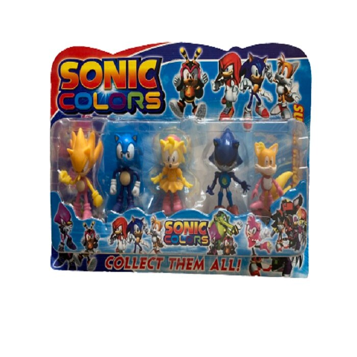 Set 5 figurine tip Sonic H 7 cm ,multicolor