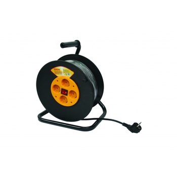 Prelungitor electric Makalon 230 V pe tambur 50 m 4 prize IP20 Prelungitor electric Makalon 230 V pe tambur 50 m 4 prize IP20