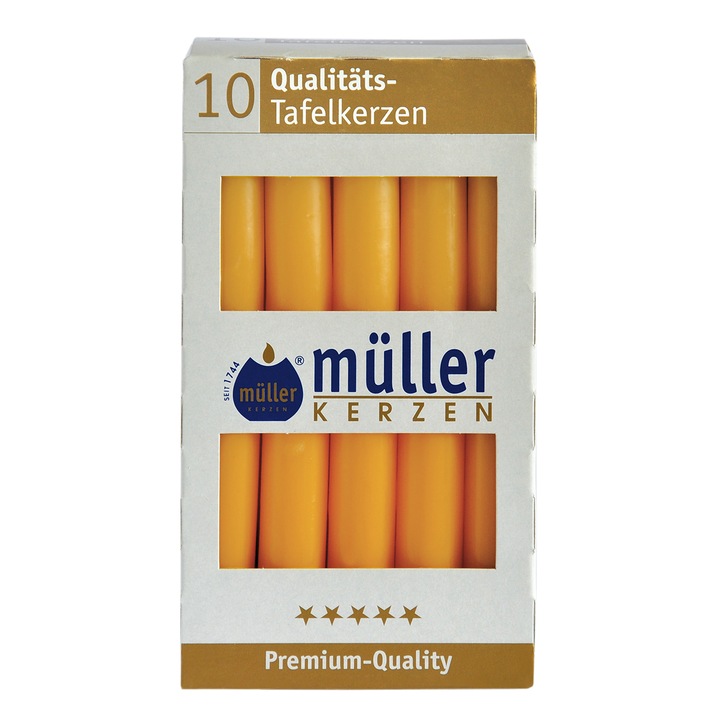 Комплект 10 свещи Mueller kerzen, Оранжеви