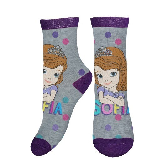 Sosete Sofia, gri cu bulinute