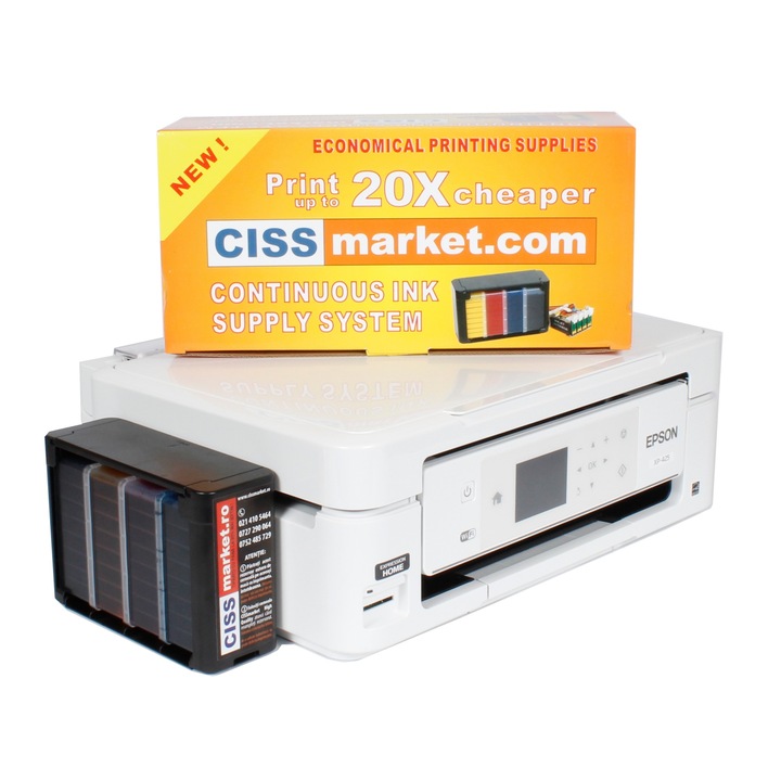 Multifunctional Epson Expression Home XP-445 cu CISS, WiFi, LCD, Touchpanel si 400ml cerneala
