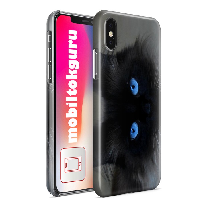 Fekete macska iPhone 5s telefontok tok hátlap 1