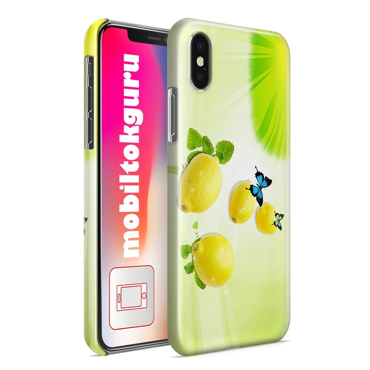 Citrom pillangókkal iPhone 5s telefontok tok hátlap 1