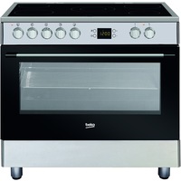 Aragaz electric Beko GM-17300 GX, 5 zone de gatit, Vitroceramica, 115L, 7 functii, clasa energetica D, 90cm, otel inoxidabil