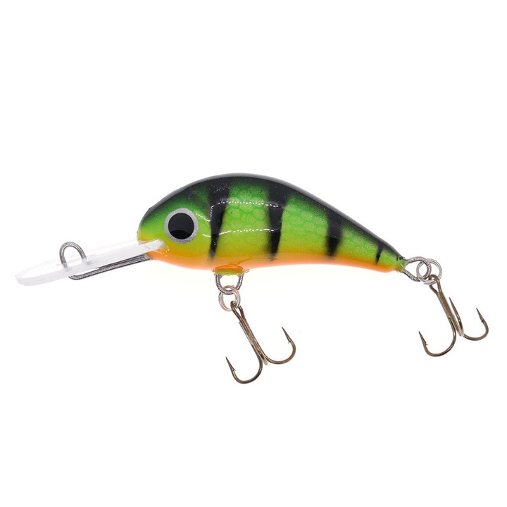 Vobler Gloog Parys 50NF, 5cm, 5gr, Floating, culoarea Perch Green Fluo