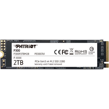 Solid State Drive (SSD) Patriot P300 2TB, NVMe, M.2. Solid State Drive (SSD) Patriot P300 2TB, NVMe, M.2.