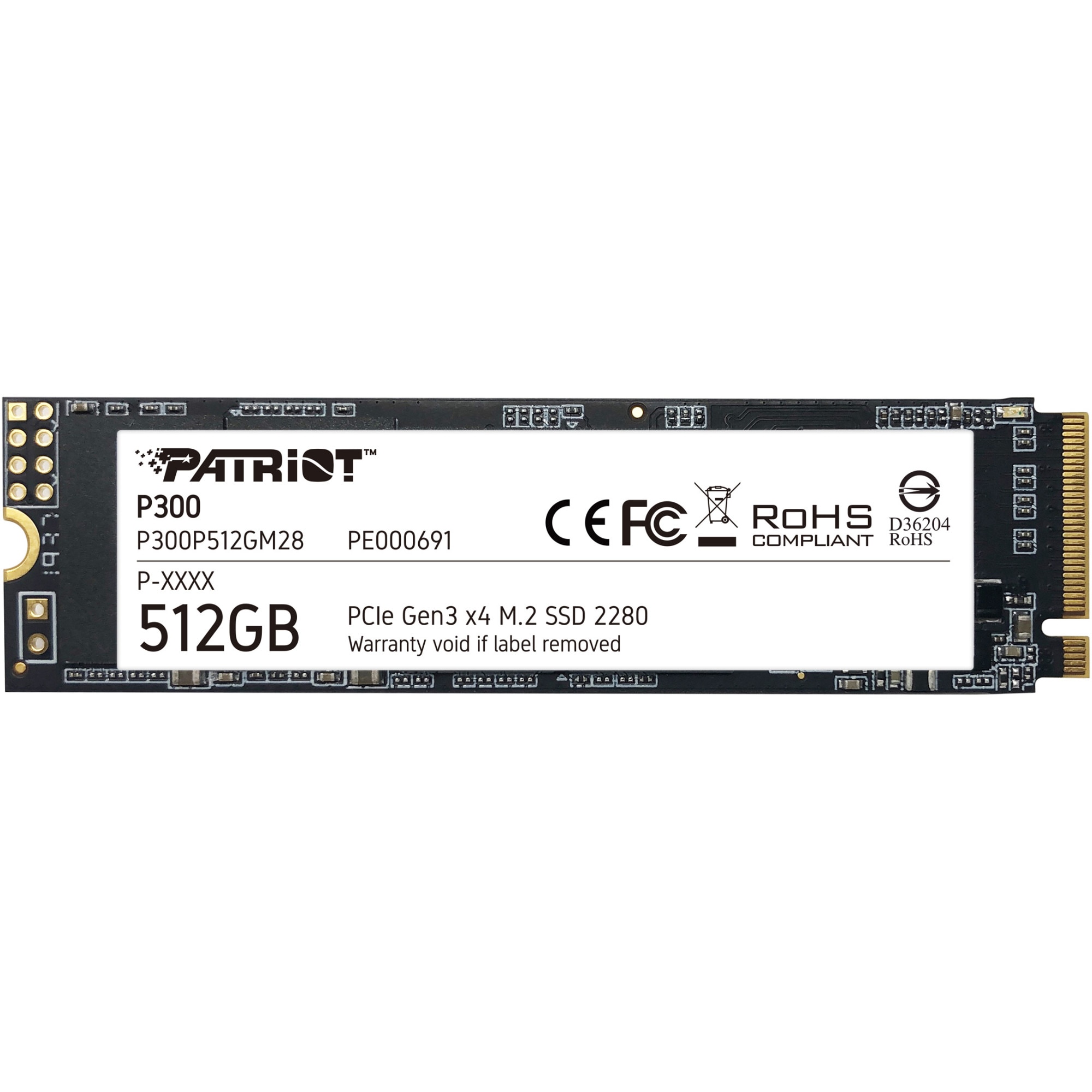 Solid State Drive (SSD) Patriot P300 512GB, NVMe, M.2.