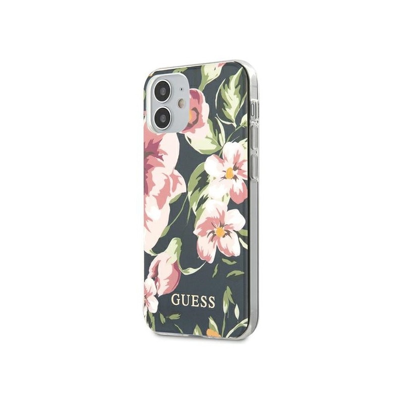 Husa Premium Originala Guess iPhone 12 Mini , Colectia Flower Nr3 - Guhcp12simlfl03