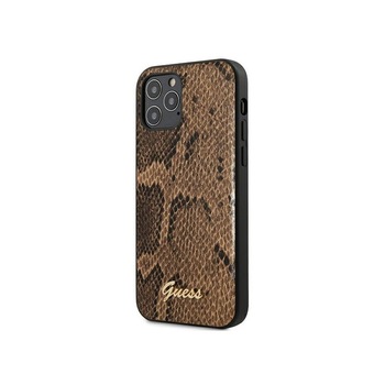 Husa Premium Originala Guess iPhone 12 Pro Max , Colectia Python, Maro - Guhcp12lpusnsmlbr Husa Premium Originala Guess iPhone 12 Pro Max , Colectia Python, Maro - Guhcp12lpusnsmlbr