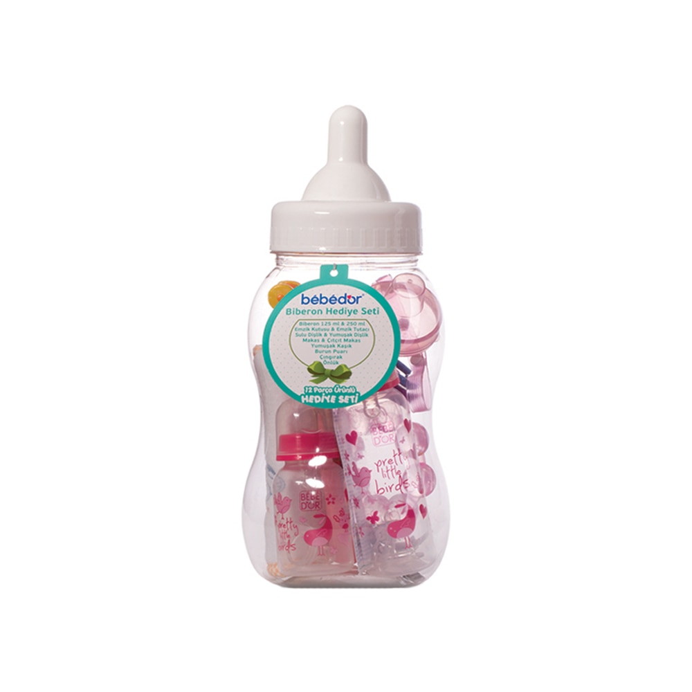 Set cadou nou nascuti BEBE D`OR, Roz, 11 piese