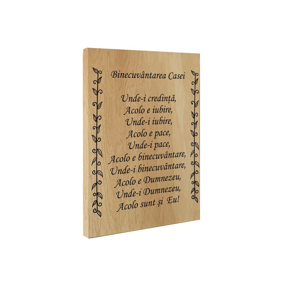 Binecuvantarea casei - Tablou Canvas - 50x65 cm