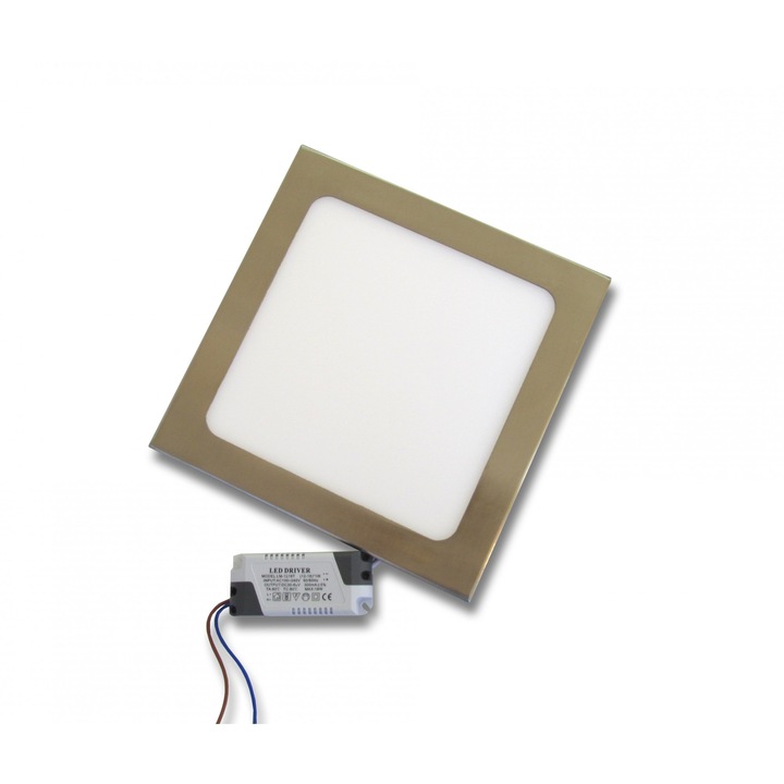 Квадратен панел Inox LED за вграждане limaLED,18W 3000К