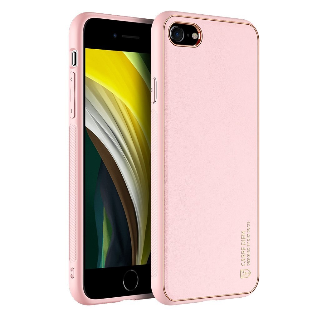 Husa de protectie pentru iPhone 7/8/SE 2020, DuxDucis, Piele ecologica/TPU, Roz