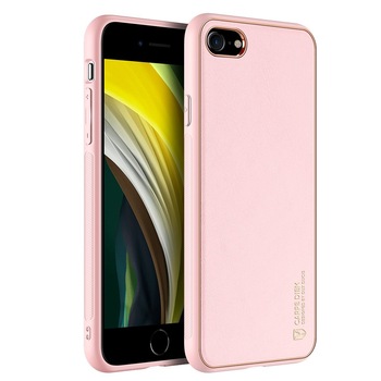 Husa de protectie pentru iPhone 7/8/SE 2020, DuxDucis, Piele ecologica/TPU, Roz Husa de protectie pentru iPhone 7/8/SE 2020, DuxDucis, Piele ecologica/TPU, Roz