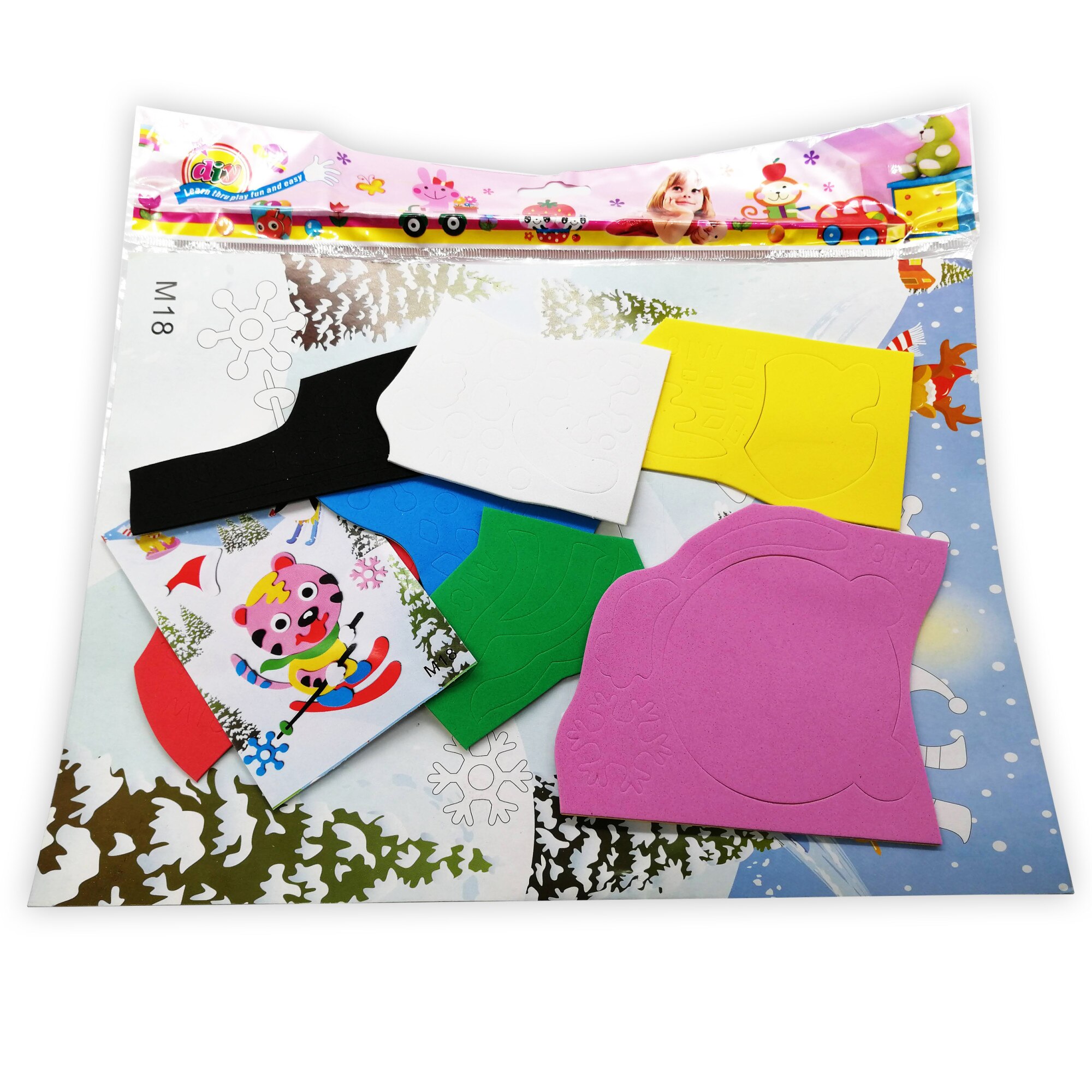 Set de creatie pentru copii - Tablou din carton buretat autocolant, 