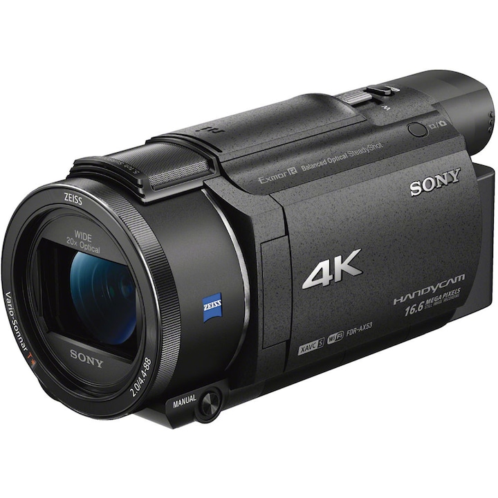 Видеокамера Sony FDR-AX53, 4K, B.O.SS, Черна