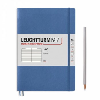 Notebook A5 Coperta Flexibila, Albastru Denim, Dictando, Leuchtturm1917 Notebook A5 Coperta Flexibila, Albastru Denim, Dictando, Leuchtturm1917