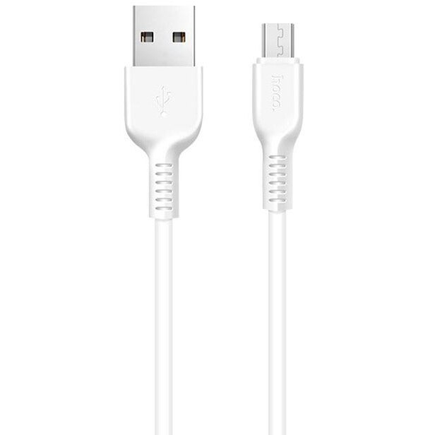 Cablu de date Hoco X20 Flash, MicroUSB, silicon, 1m, 2A, Alb