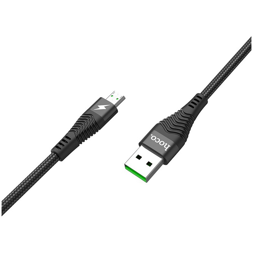 Cablu de date Hoco U53, MicroUSB, Negru