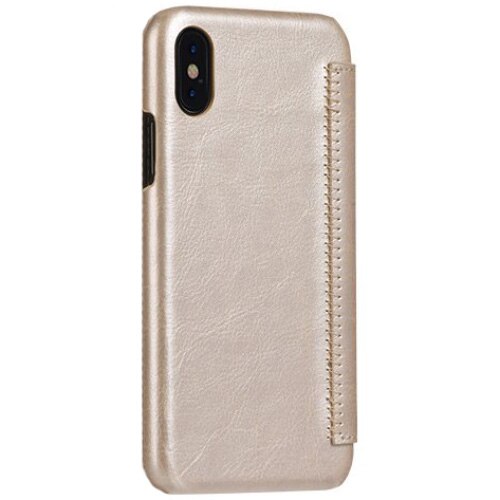 Husa de protectie tip cover Hoco Crystal Leather pentru iPhone X/XS, Auriu