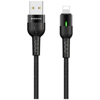 Cablu de date Borofone BU17 Starlight, Lightning, 1.2m, Negru Cablu de date Borofone BU17 Starlight, Lightning, 1.2m, Negru