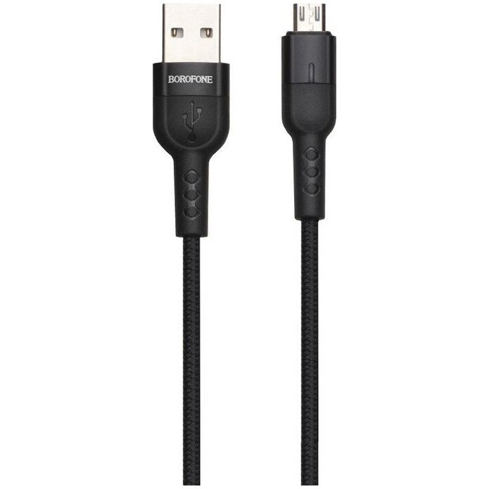 Cablu de date Borofone BU17 Starlight, Micro USB, 1.2m, Negru