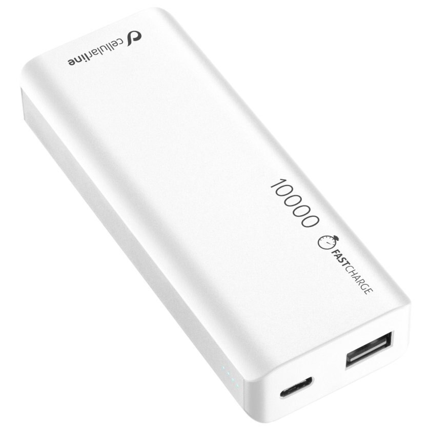Acumulator extern Cellularline SYPBHDPD10000W, 10000mAH, Alb