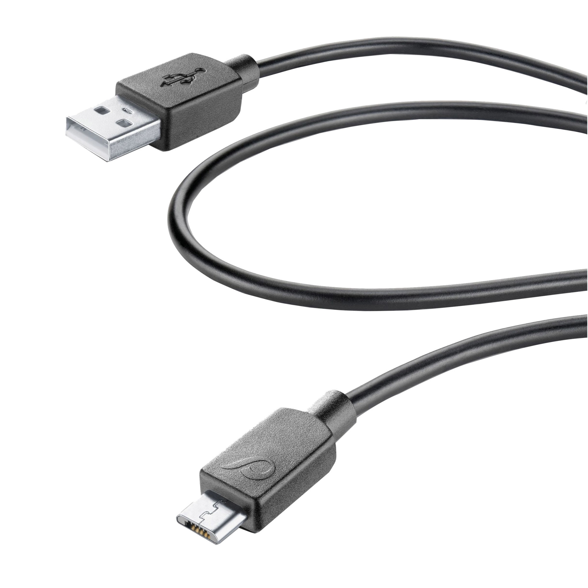 Cablu de date Cellularline USBDATA06MUSBK, Micro USB, 0.6m, Negru