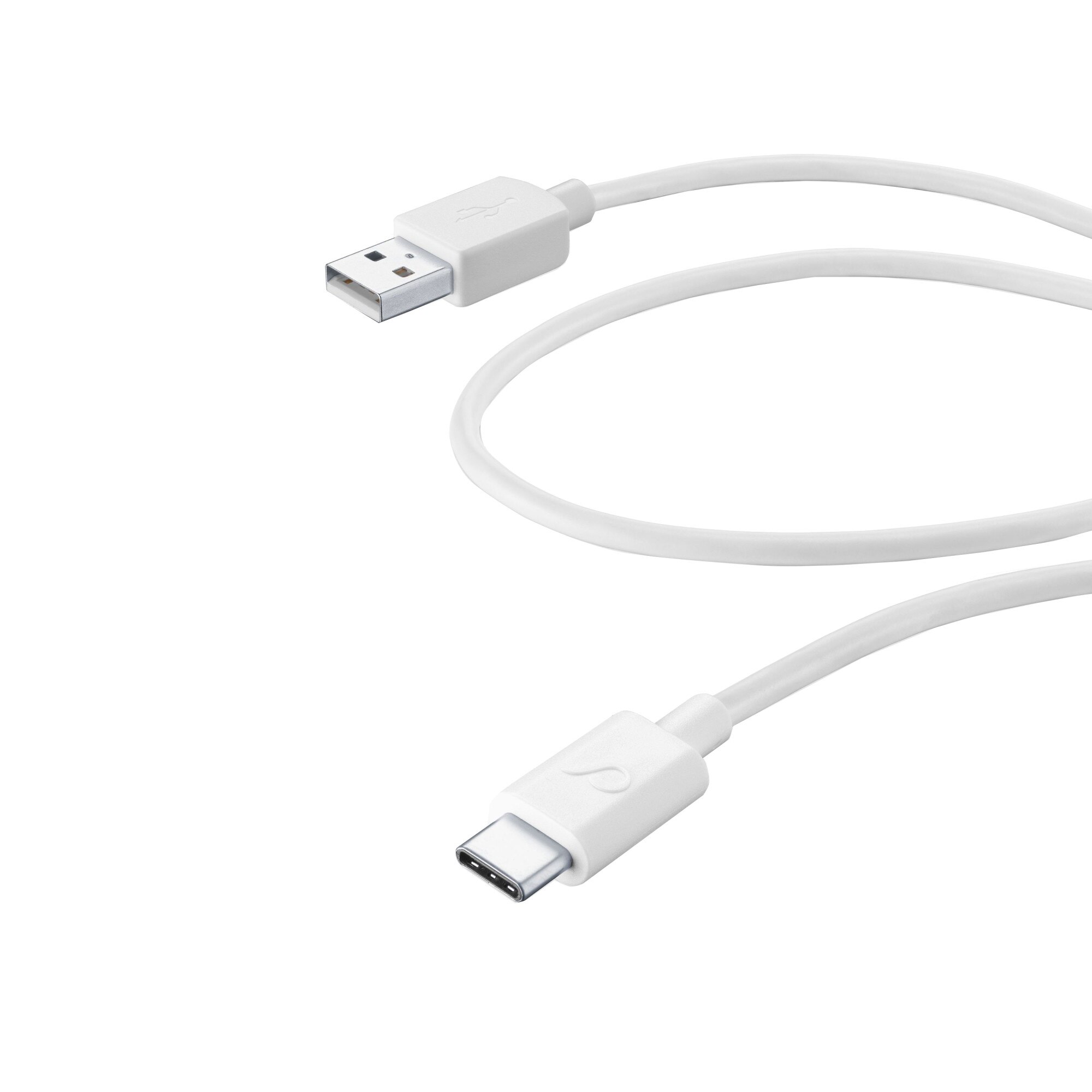 Cablu de date Cellularline USBDATA06USBCW, Type-C, 0.6m, Alb