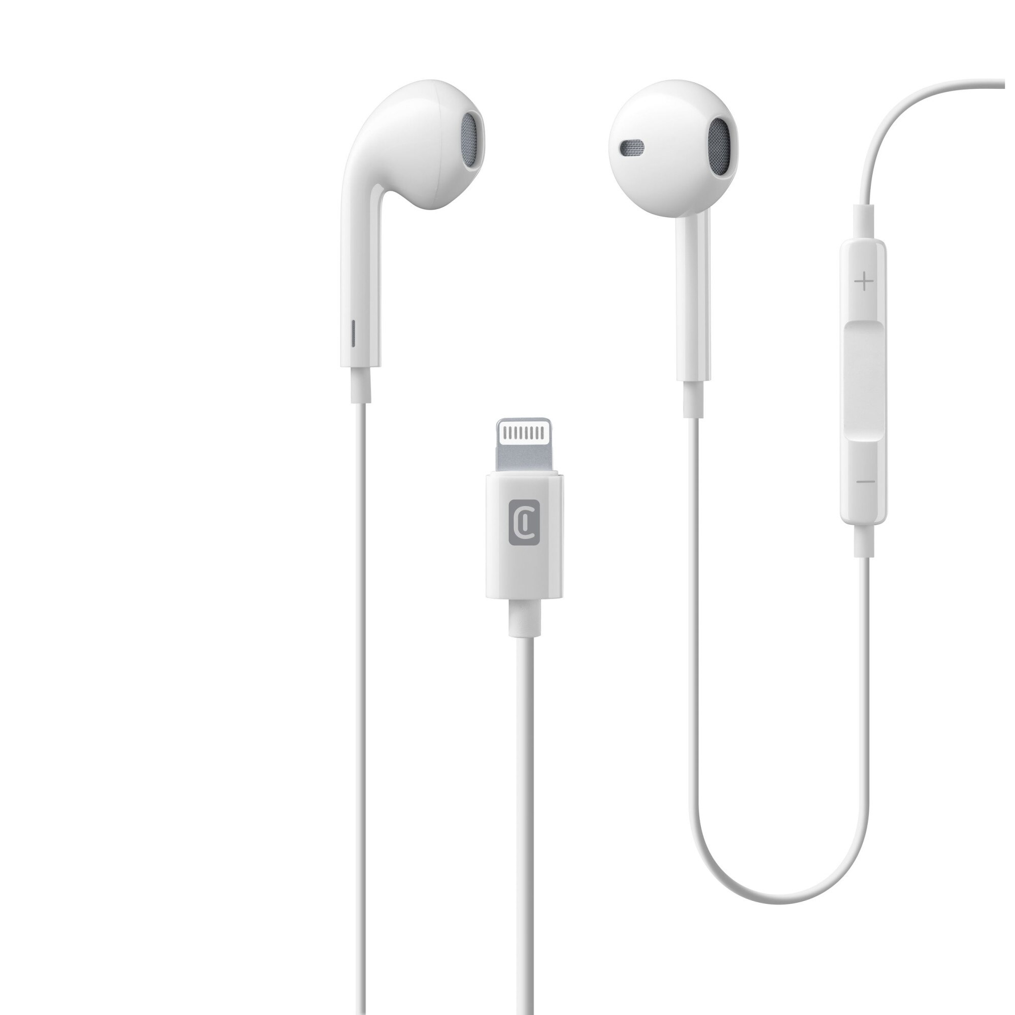 Casti audio Cellularline AUSWANMFIIPHW Swan, Lightning, Microfon, Alb