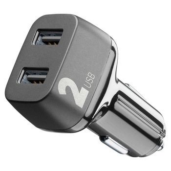 Incarcator auto Cellularline CBRUSB224WK, QC 3.0, 24W, 2xUSB, Negru Incarcator auto Cellularline CBRUSB224WK, QC 3.0, 24W, 2xUSB, Negru