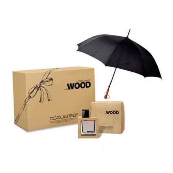 Set Dsquared2 He Wood, Barbati: 100 ml Apa de Toaleta + Umbrela