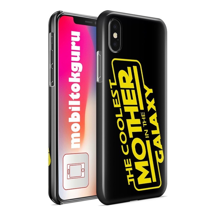 Husa Plastic, MobiltokGuru, Compatibila Cu Samsung Galaxy A20E, Coolest mother in the galaxy rezistenta la uzura, Multicolor