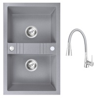 set chiuveta ferro granit 78x48 gri  2 cuve cu baterie flexibila ferro 2 functii gri imagen 28_0_
0