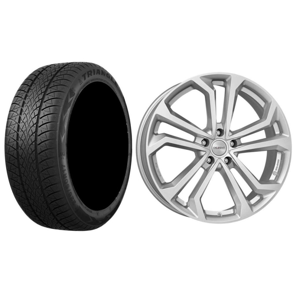 Roata completa Mazda CX-5 janta aliaj Dezent TA Silver 7x17 + anvelopa iarna Triangle TW401 225/65R17 106H + Senzor presiune ALCAR