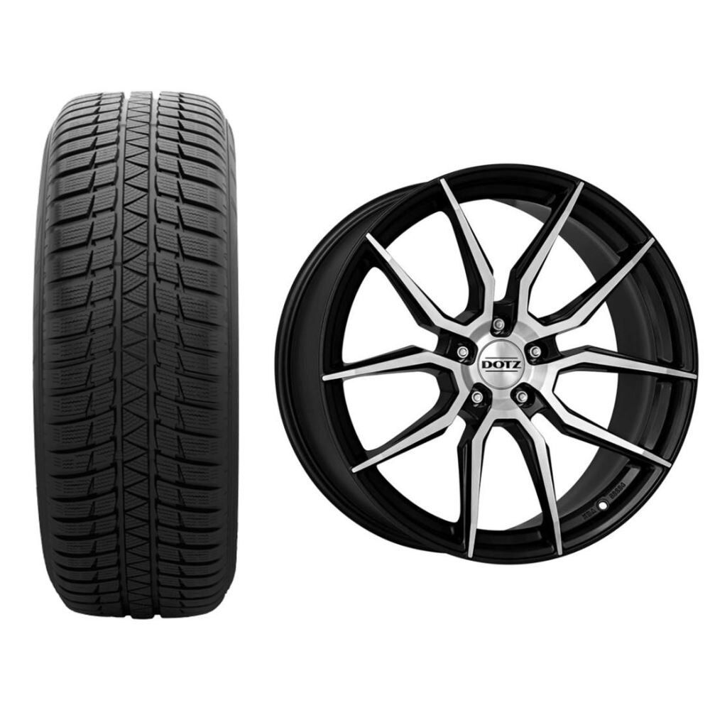 Roata completa Mazda CX-30 janta aliaj Dotz Misano Dark 7.5x17 + anvelopa iarna Sumitomo WT200 215/60R17 96H + Senzor presiune ALCAR