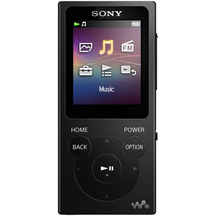 Mp4 плеър Sony NWE393B, 4GB, Черен
