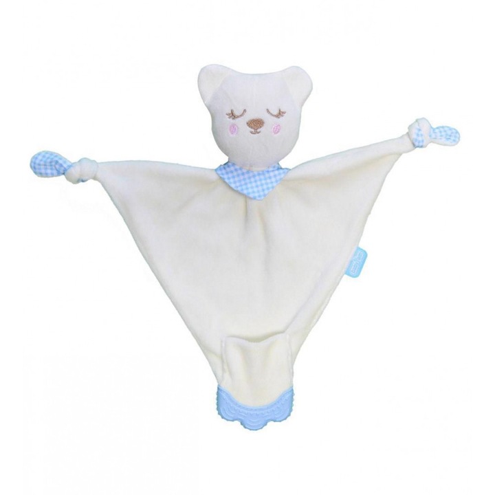 Jucarie atasament cu manusa dentitie BabyJem My Sleeping Buddy Blue